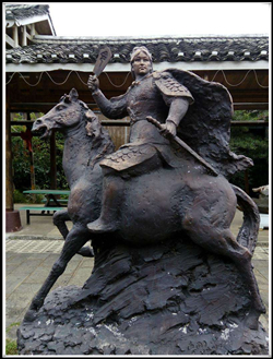 花木蘭銅雕塑|花木蘭銅像